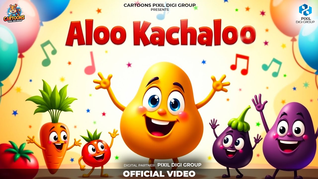 Aloo Kachaloo (Official Video) | Jasmeet Singh | Cartoons Pixil Digi Group | Fun & Educational Music