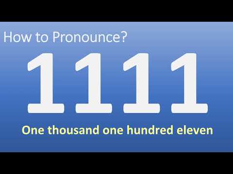 How To Pronounce 1111