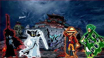 Hollow Ichigo(new) & Ichigo V4 OP VS Wano luffy & Wano Zoro in Jump Force Mugen