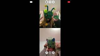 Alien cat mask transition with my friend Alien  cat and dog!!!. (check her channel out) 