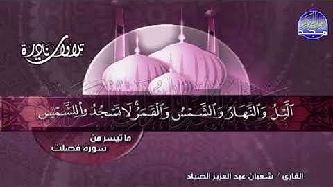 تلاوة نادرة من  سورة فصلت والمزمل  للشيخ شعبان الصياد نوادر قناة المجد