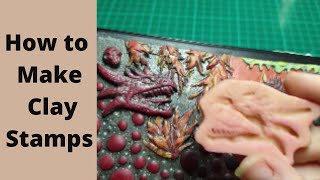 How to Make CLAY STAMPS for textures and bas relief