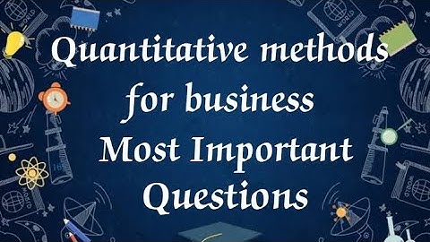 Important questions of Quantitative methods for business #mcom#quantitativeaptitude#bcom#important