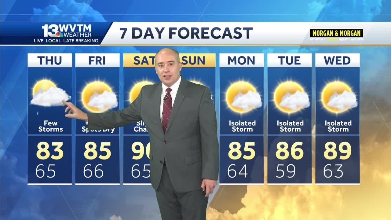Isolated storms, hotter weather across Alabama through the weekend ...