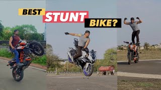 Best STUNT BIKE konsi hai??janiye detail me Faraz stunt rider ke sath😅 #farazstuntrider