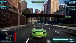 NFS Most Wanted (2012) - Tesla Roadster Sport vs Lamborghini Aventador  [720p]