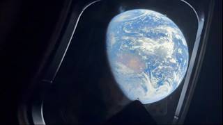 Earthshine! Artemis II astronaut Christina Koch captured this video of Earth