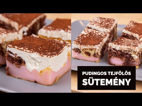 Álom finom pudingos tejfölös süti