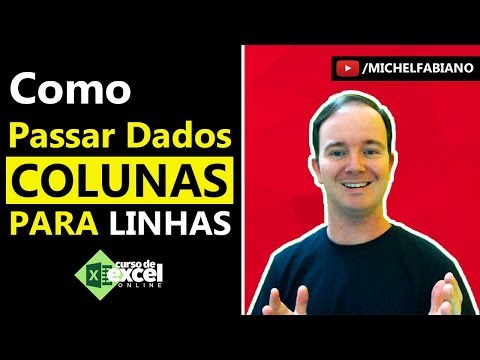 Vídeo: Como altero dados de colunas para linhas no Excel?