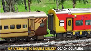 Utkrisht Second Class Coach Coupling on Double Decker Express | Train Simulator | Rail Road Games