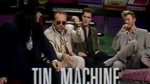 Tin Machine discusses The Cure in 1989 on MTV and David Bowie introduces "Fascination Street"