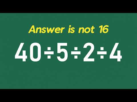40÷5÷2÷4 = ❓ / Only 1% Can Solve This Math Problem! / PEMDAS Order of Operations