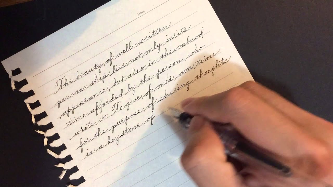 My casual handwriting in Cursive - Calligraphy by Hoang - YouTube