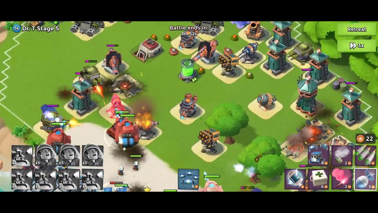 Boom Beach - Dr T's Tropical Stage 06/08/2024 - All stages destroyed