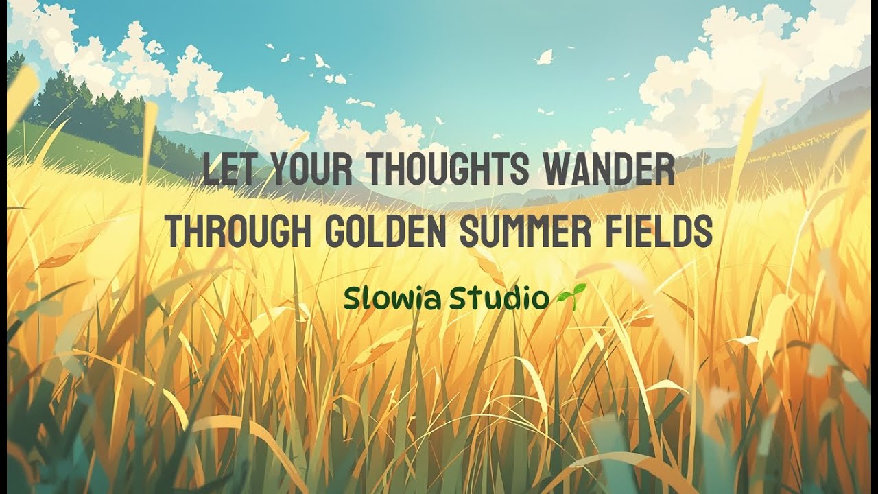 Golden Summer Fields | Relaxing & Study Music | Calm Work BGM | Slowia Studio