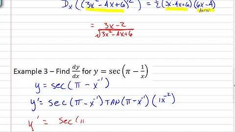 Math 2413 Sec 3.6 - The Chain Rule