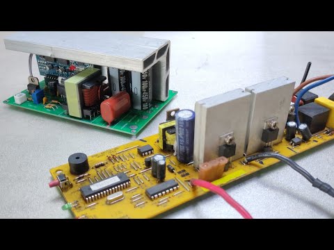 Video kích điện 12v lên 220v sóng sin với tg500 - youtube