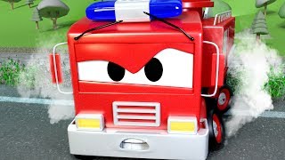 A Dangerous Railway ! The Car Patrol in Car City 🚓 🚒  l Cartoons for Children