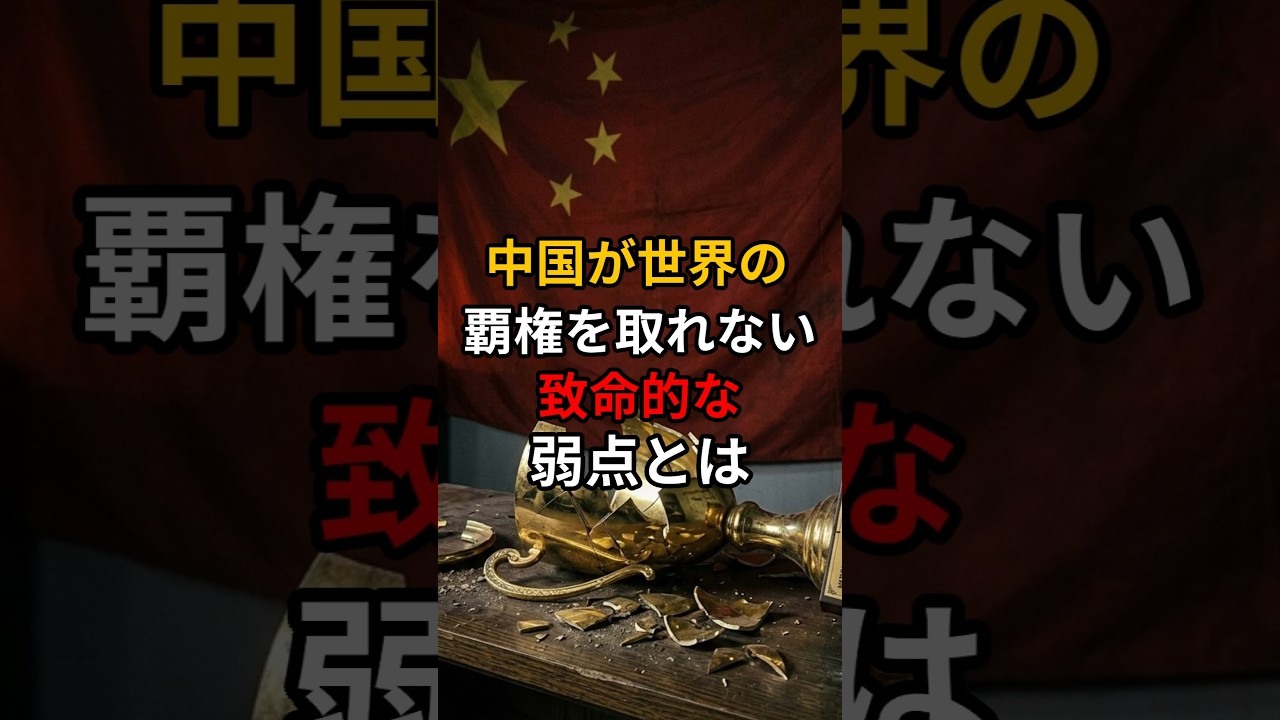 中国が世界の覇権を取れない致命的な弱点とは