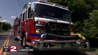 Newly purchased camper destroyed following Whitestown fire