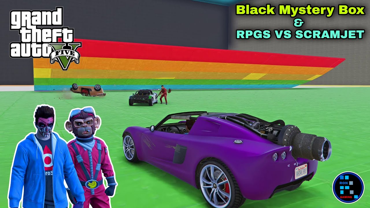 [Hindi] GTA V | BLACK MYSTERY BOX & RPGS VS SCRAMJET CARS