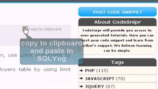 Mysql Tutorial Limit Command