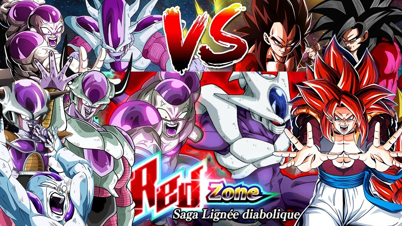 RED ZONE LIGNÉE DIABOLIQUE lvl 1 VS FREEZER sur la glo de dokkan battle