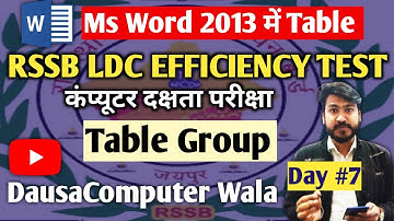 LDC EFFICIENCY CLASS -1 | राजस्थान LDC EFFICIENCY TEST | MS WORD EFFICIENCY|BY RAKESH SIR #rssbldc