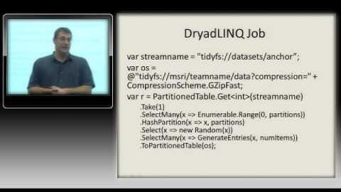 Dennis Fetterly - Creating data on a cluster