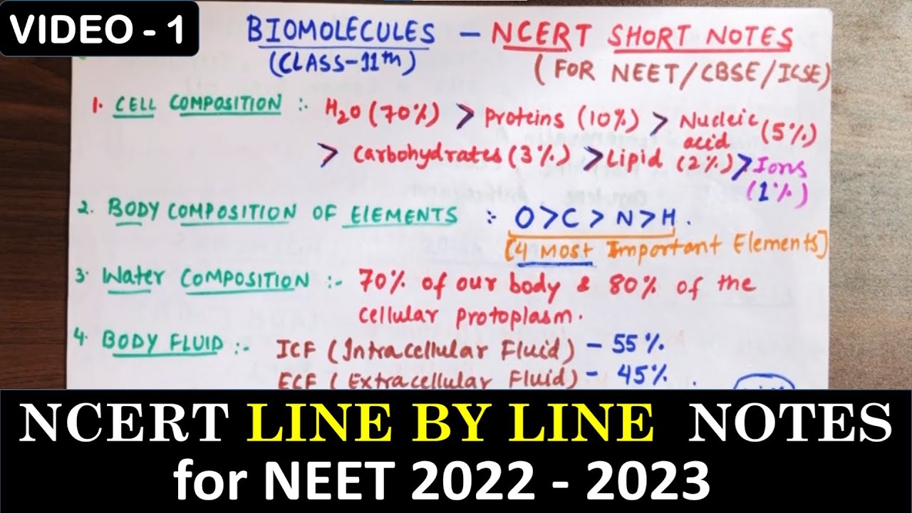 Biomolecules Class 11 Amino Acids Lecture 1 NEET 2022