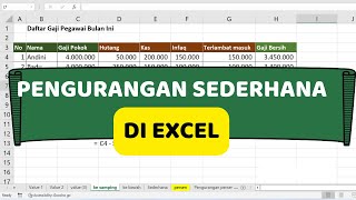 Rumus Excel Pengurangan Sederhana Pemula