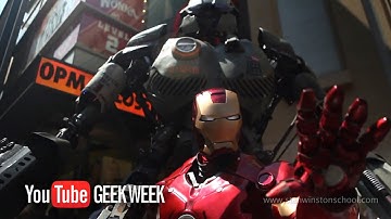 Giant Robot Mech Visits Hollywood Blvd. - Geek Week - Stan Winston School
