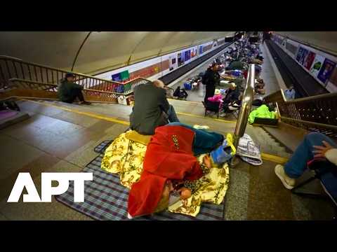 WATCH: Kyiv Residents Take Shelter Underground as Russian Drones Attack Capital | APT