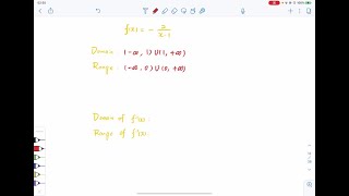 Determine the domain and range of f^-1 for the given function without actually finding f^-1. Hi…