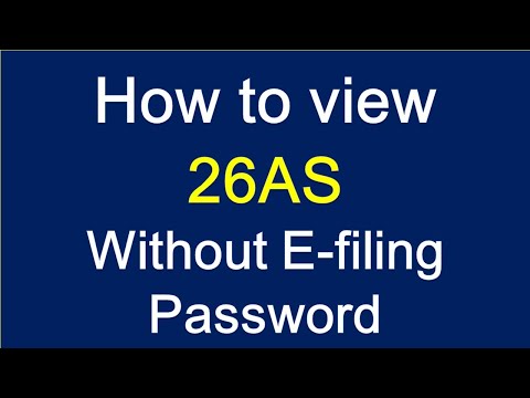 How to view 26AS without login Password|