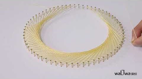 Tranh đinh chỉ handmade - Tạo cung tròn từ đường thẳng