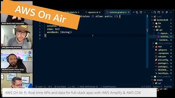 AWS On Air ft. Real-time APIs and data for full-stack apps with AWS Amplify & AWS CDK