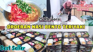 ORDERAN NASI BENTO TERIYAKI// TIPS BUMBU TERIYAKI  MERESAP #nasibento #ayamteriyaki #niahermanto#irt