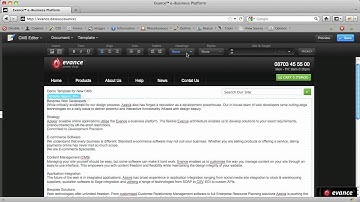 Evance CMS 3 - True WYSIWYG 1of4
