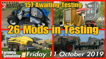 Mods in Testing list fs19 Mod hub Update Seasons console still in Testing