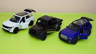 Unboxing Of Most Realistic Range Rover Sv, Amg G600 Pickup, Bmw X7 Blue 132 Scale Diecast Model