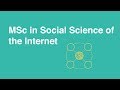 MSc in Social Science of the Internet, University of Oxford