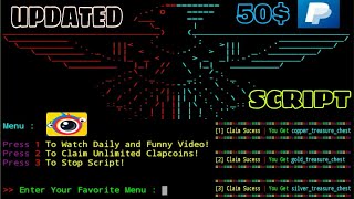 New Updated  Fastest Scripts in Clipclaps | Get 51 Chests in 30 Seconds Daily | 100% Legit and Safe