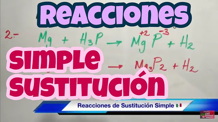 Reacciones de Sustitución o Desplazamiento Simple (Parte 1)