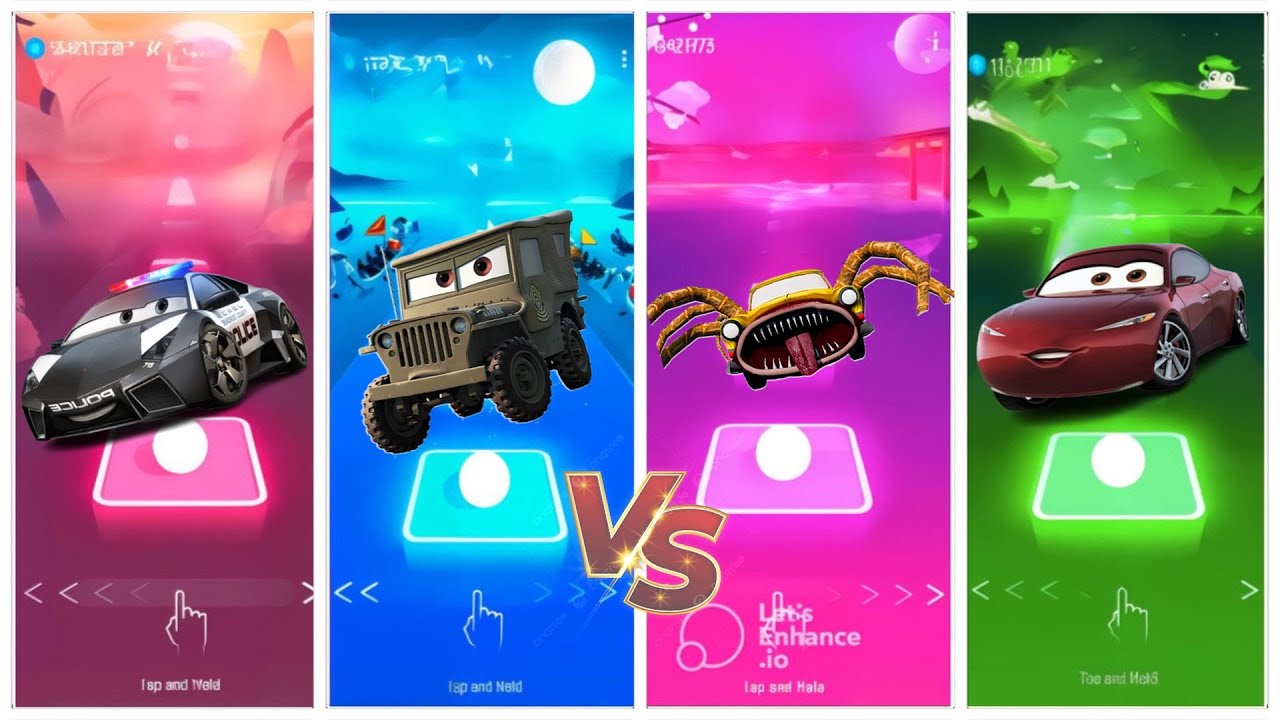 Epik Tiles Hop - Crazy McQueen Monster Tiles Hop Challenge!