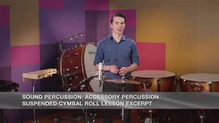 Sound Percussion: Suspended Cymbal Roll Lesson Excerpt screenshot 4