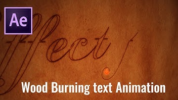 Wood Burning Text Animation in After effect || Adobe After Effect Tutorial
