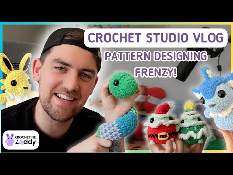 Going on a crochet pattern testing frenzy ✨ Crochetmezaddy | Zaddycrafts studio vlog