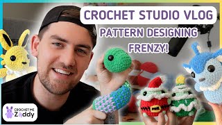 Going on a crochet pattern testing frenzy ✨ Crochetmezaddy | Zaddycrafts studio vlog