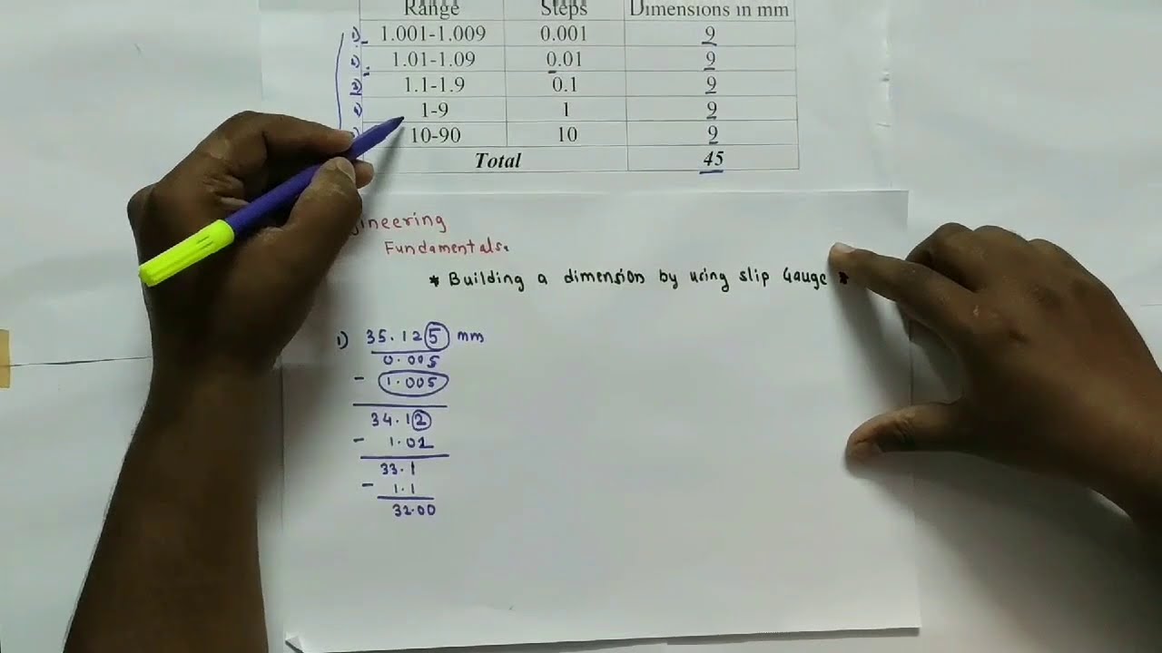 Lecture 6 Building a dimensions by using Slip Gauge Set YouTube